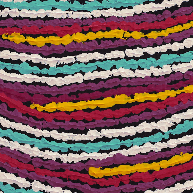 Aboriginal Artwork by Christine Napanangka Michaels, Lappi Lappi Jukurrpa, 30x30cm