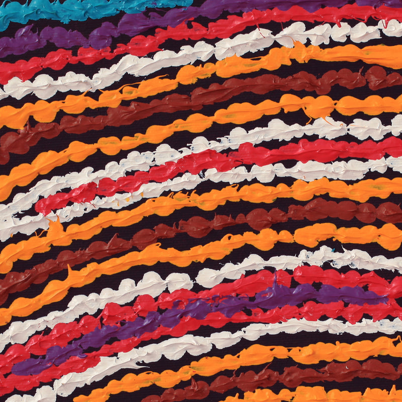 Aboriginal Artwork by Christine Napanangka Michaels, Lappi Lappi Jukurrpa, 30x30cm