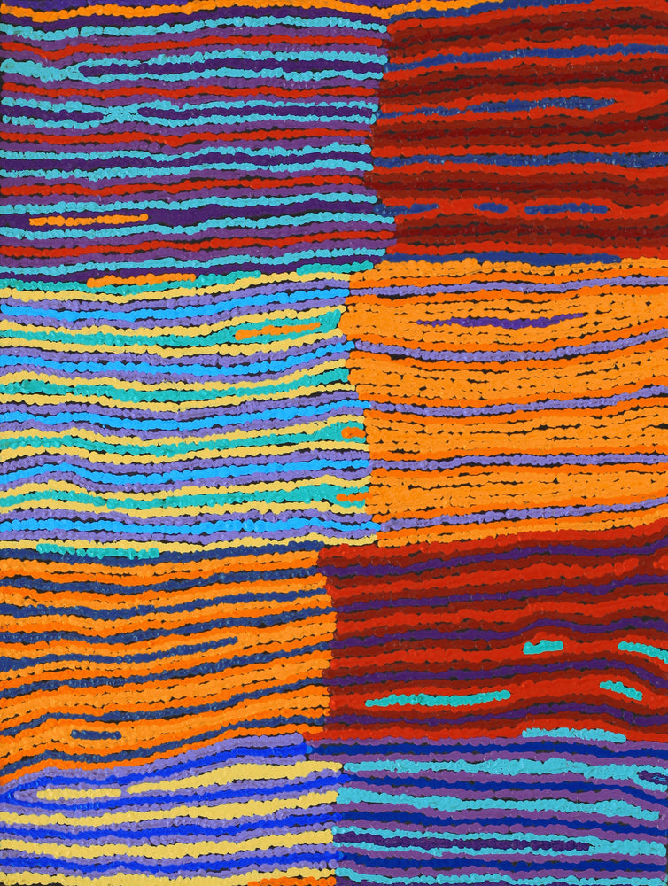 Aboriginal Artwork by Christine Napanangka Michaels, Lappi Lappi Jukurrpa, 61x46cm