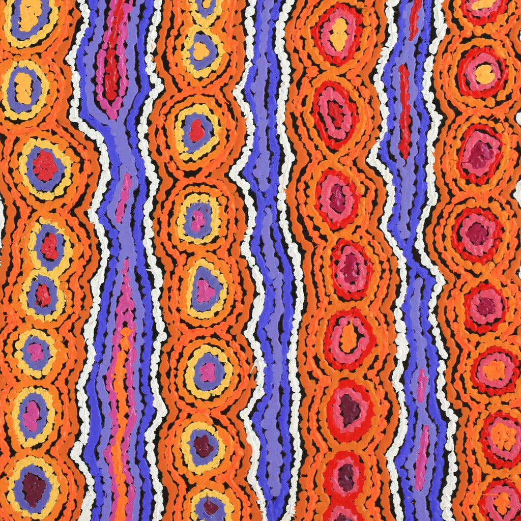 Aboriginal Artwork by Christine Napanangka Michaels, Lappi Lappi Jukurrpa, 76x46cm - ART ARK®
