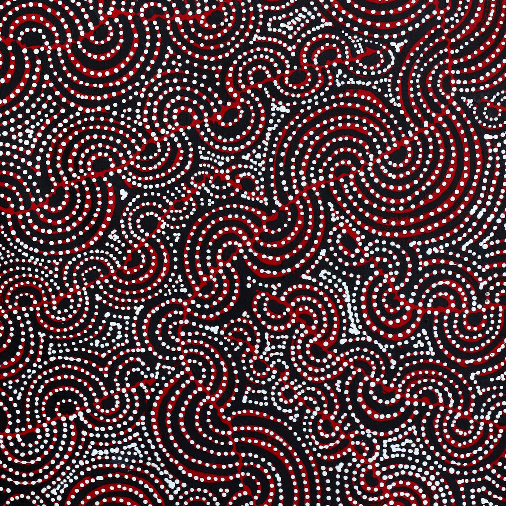 Aboriginal Artwork by Christine Nakamarra Curtis, Mina Mina Jukurrpa, 122x61cm