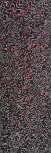 Aboriginal Artwork by Patrick Japangardi Williams, Mina Mina Jukurrpa (Mina Mina Dreaming) - Ngalyipi, 182x61cm