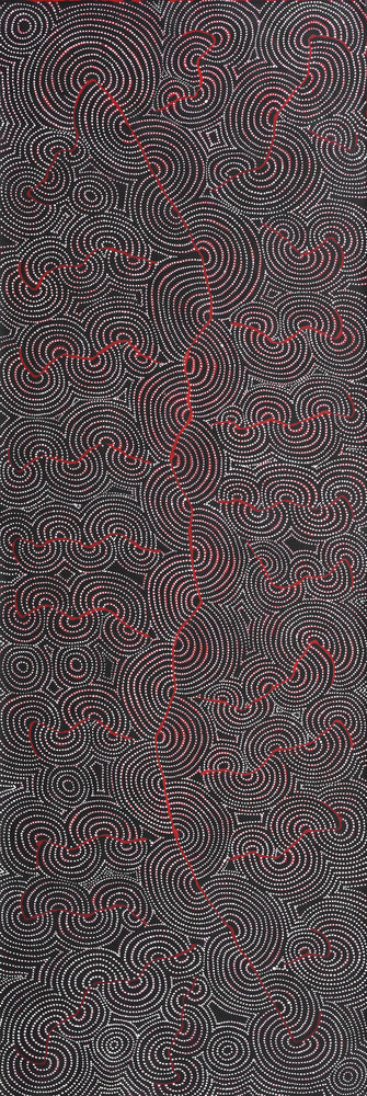Aboriginal Artwork by Patrick Japangardi Williams, Mina Mina Jukurrpa (Mina Mina Dreaming) - Ngalyipi, 182x61cm