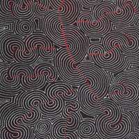 Aboriginal Artwork by Patrick Japangardi Williams, Mina Mina Jukurrpa (Mina Mina Dreaming) - Ngalyipi, 182x61cm