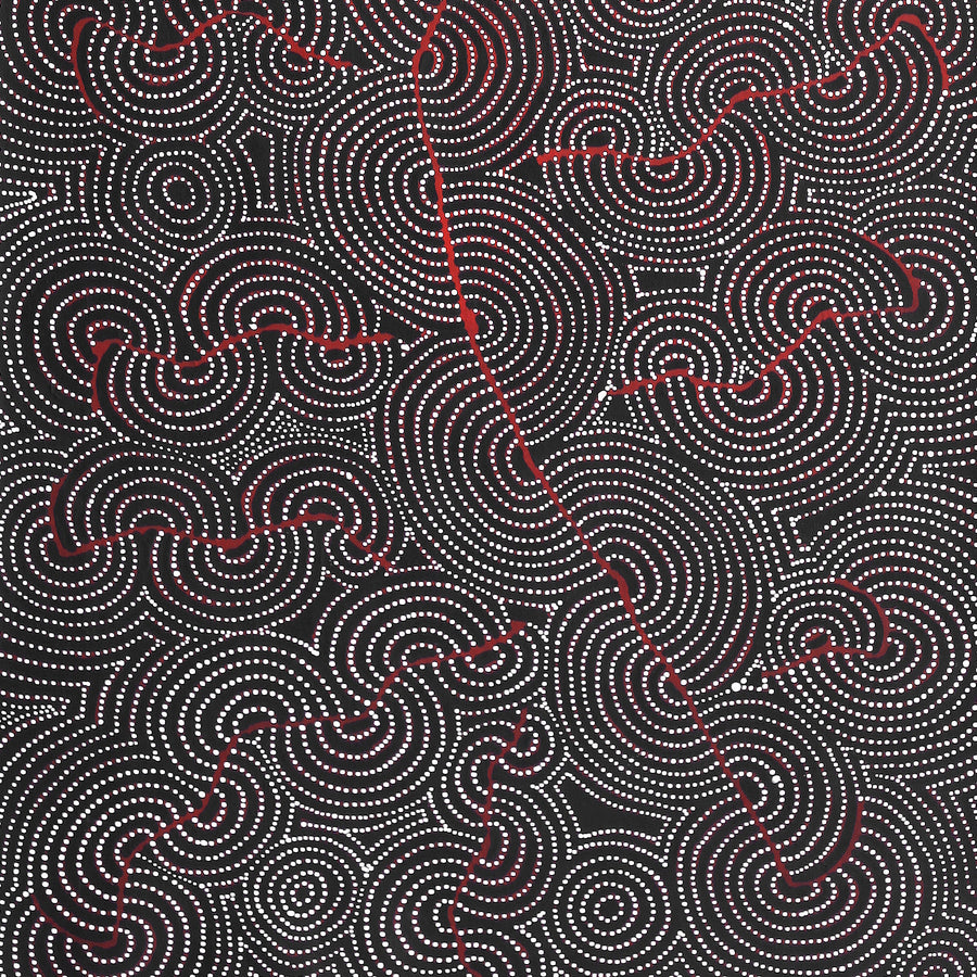 Aboriginal Artwork by Patrick Japangardi Williams, Mina Mina Jukurrpa (Mina Mina Dreaming) - Ngalyipi, 182x61cm