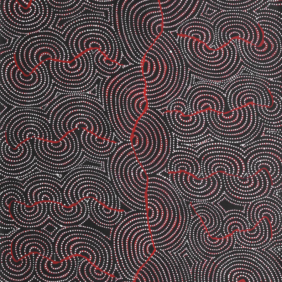 Aboriginal Artwork by Patrick Japangardi Williams, Mina Mina Jukurrpa (Mina Mina Dreaming) - Ngalyipi, 182x61cm
