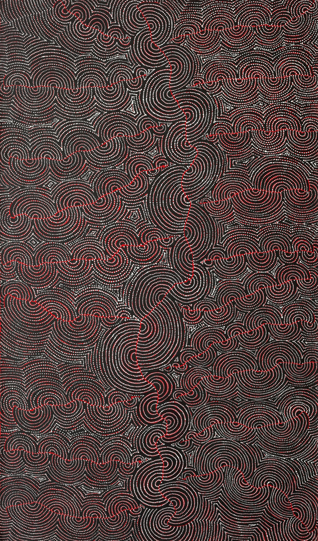 Aboriginal Artwork by Christine Nakamarra Curtis, Mina Mina Jukurrpa, 182x107cm