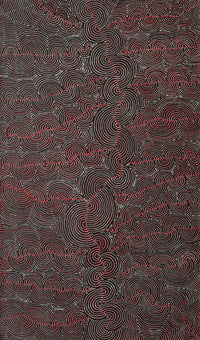 Aboriginal Artwork by Christine Nakamarra Curtis, Mina Mina Jukurrpa, 182x107cm