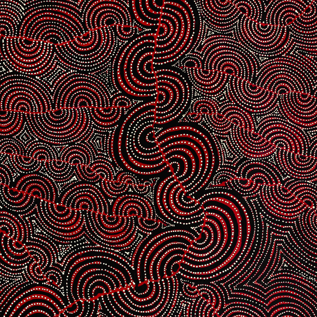Aboriginal Artwork by Christine Nakamarra Curtis, Mina Mina Jukurrpa, 183x76cm