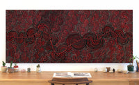 Aboriginal Artwork by Christine Nakamarra Curtis, Mina Mina Jukurrpa, 183x76cm