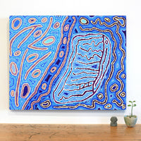 Aboriginal Artwork by Christine Nakamarra Curtis, Lappi Lappi Jukurrpa, 76x61cm