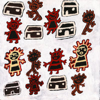 Aboriginal Artwork by Clarise Nampijinpa Poulson, Nguru Yurntumu-wana (Country around Yuendumu), 61x61cm