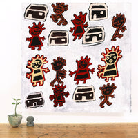Aboriginal Artwork by Clarise Nampijinpa Poulson, Nguru Yurntumu-wana (Country around Yuendumu), 61x61cm