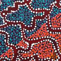 Aboriginal Artwork by Clarissa Nangala Williams, Ngapa Jukurrpa (Water Dreaming) - Puyurru, 30x30cm