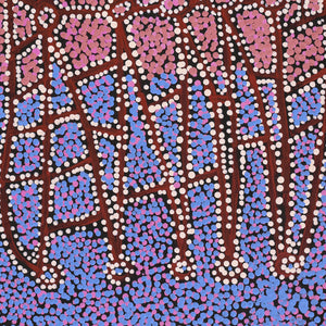 Aboriginal Artwork by Clarissa Nangala Williams, Ngapa Jukurrpa (Water Dreaming) - Puyurru, 122x46cm - ART ARK®