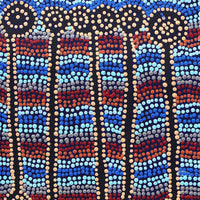 Aboriginal Artwork by Clarissa Nangala Williams, Ngapa Jukurrpa (Water Dreaming) - Puyurru, 91x30cm
