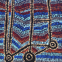 Aboriginal Artwork by Clarissa Nangala Williams, Ngapa Jukurrpa (Water Dreaming) - Puyurru, 91x30cm