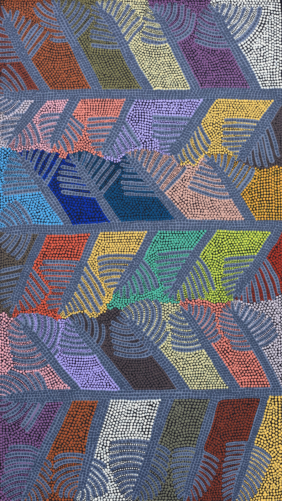 Aboriginal Artwork by Colleen Kantawarra, Yultukunpa - Honey Grevillea, 90x50cm