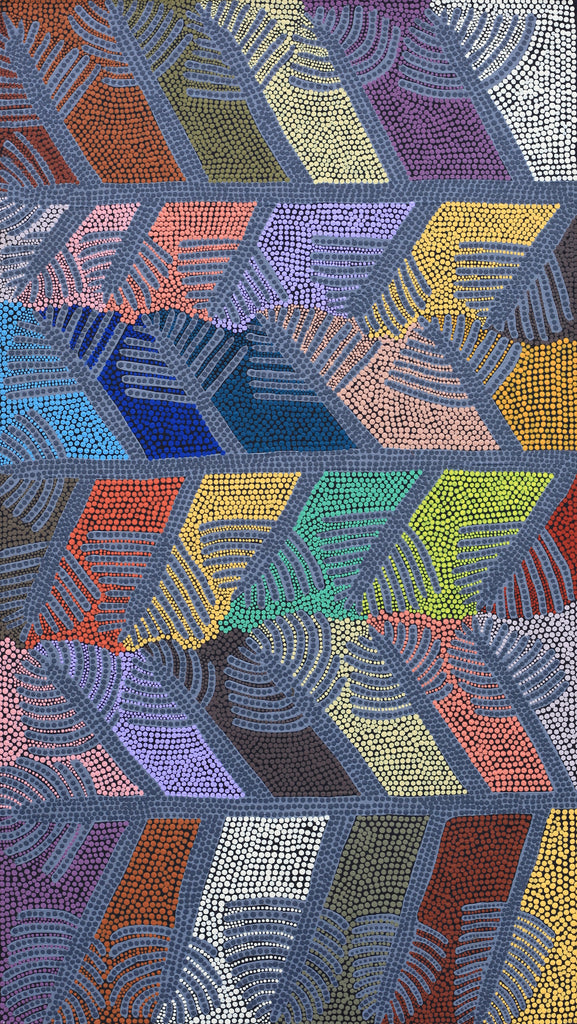 Aboriginal Artwork by Colleen Kantawarra, Yultukunpa - Honey Grevillea, 90x50cm