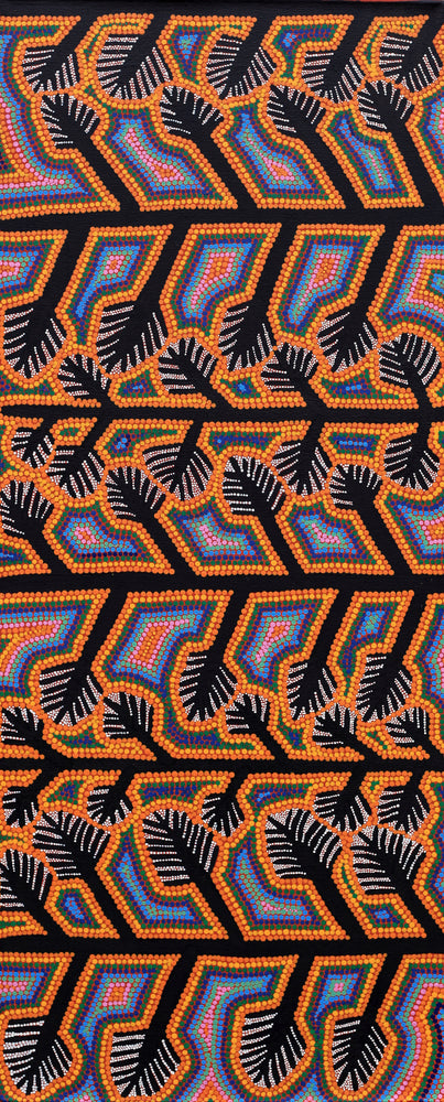 Aboriginal Artwork by Colleen Kantawarra, Yultukunpa - Honey Grevillea, 100x40cm