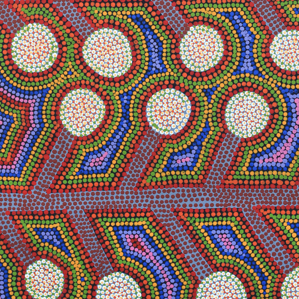 Aboriginal Artwork by Colleen Kantawarra, Yultukunpa - Honey Grevillea, 80x40cm - ART ARK®