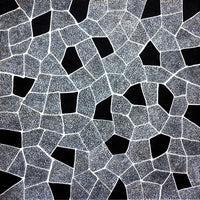 Aboriginal Artwork by Corinne Nampijinpa Ryan, Ngalyarrpa manu Puluku Jukurrpa, 46x46cm