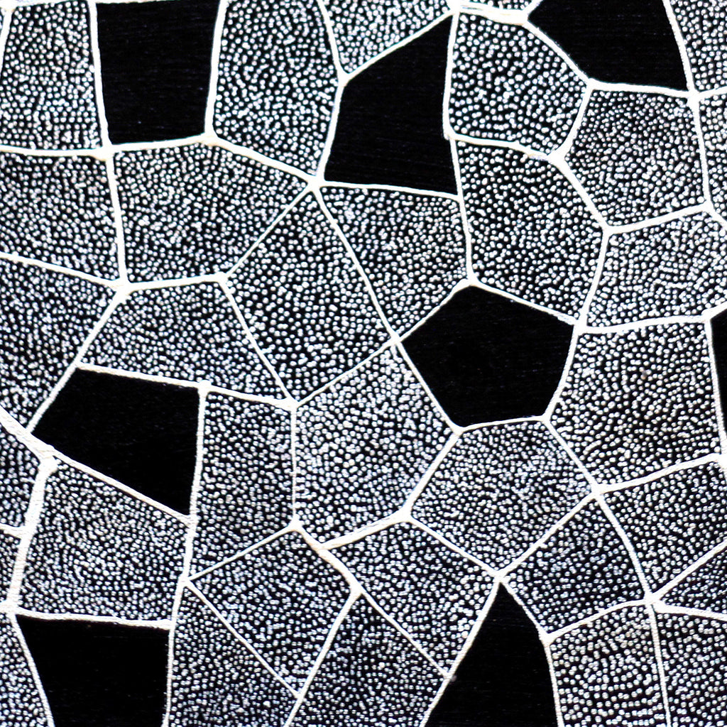 Aboriginal Artwork by Corinne Nampijinpa Ryan, Ngalyarrpa manu Puluku Jukurrpa, 46x46cm