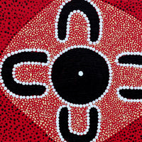 Aboriginal Artwork by Cornelius Jungarrayi Spencer, Karnta Jukurrpa (Womens Dreaming), 46x46cm