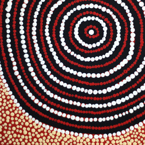 Aboriginal Artwork by Cornelius Jungarrayi Spencer, Wardapi Jukurrpa (Goanna Dreaming) - Yarripurlangu, 30x30cm - ART ARK®