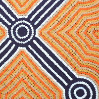 Aboriginal Artwork by Cornelius Jungarrayi Spencer, Wardapi Jukurrpa (Goanna Dreaming) - Yarripurlangu, 30x30cm