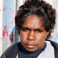 Aboriginal Artwork by Corinne Nampijinpa Ryan, Ngalyarrpa manu Puluku Jukurrpa, 46x46cm