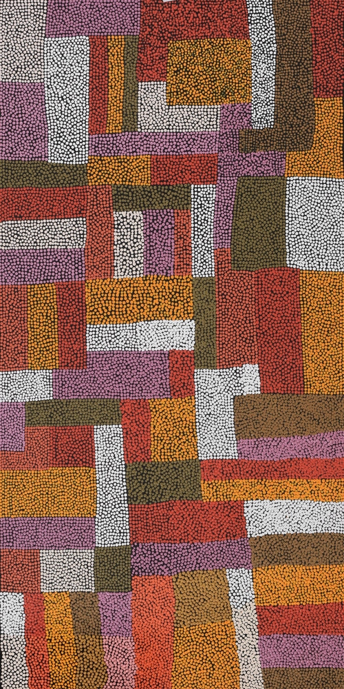 Aboriginal Artwork by Cynthia Nelson Creena, Walka Wiru Ngura Wiru, 122x61cm