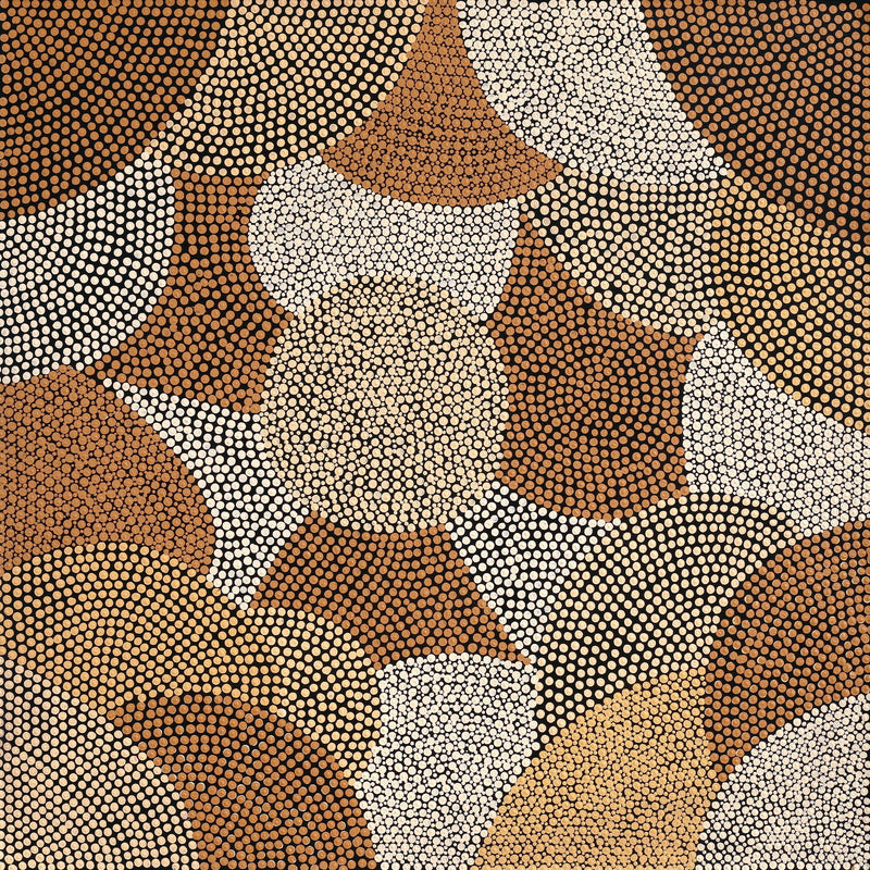 Aboriginal Artwork by Cynthia Thompson, My Mother's Spinifex Country, 91x91cm