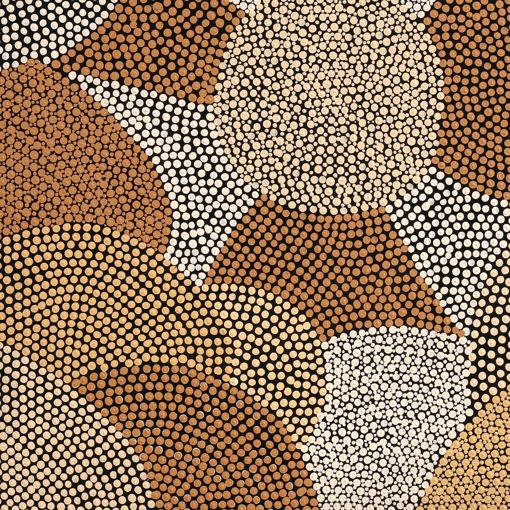 Aboriginal Artwork by Cynthia Thompson, My Mother's Spinifex Country, 91x91cm