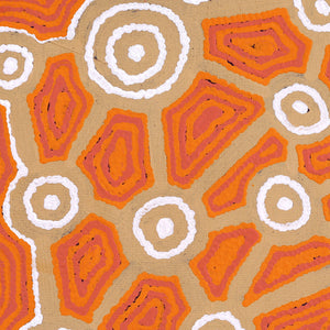 Aboriginal Art by Cynthia Nakamarra Wheeler, Yurrampi Jukurrpa (Honey Ant Dreaming), 46x46cm - ART ARK®