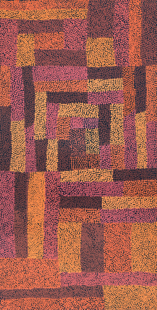 Aboriginal Artwork by Cynthia Nelson Creena, Walka Wiru Ngura Wiru, 91x45cm