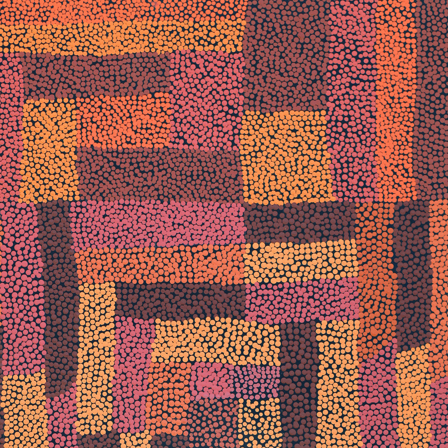 Aboriginal Artwork by Cynthia Nelson Creena, Walka Wiru Ngura Wiru, 91x45cm