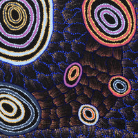 Aboriginal Artwork by Debbie Napaljarri Brown, Wanakiji Jukurrpa (Bush Tomato Dreaming), 91x91cm
