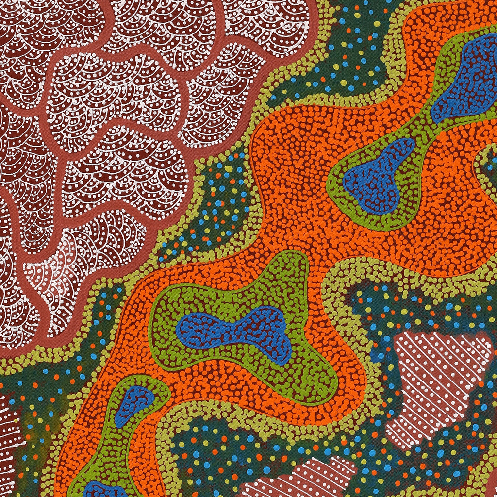 Aboriginal Artwork by Deborah Napaljarri Wayne, Yarungkanyi Jukurrpa (Mt Doreen Dreaming), 76x61cm
