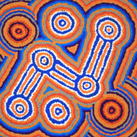 Aboriginal Artwork by Desphina Nampijinpa Brown, Mina Mina Dreaming - Ngalyipi, 30x30cm