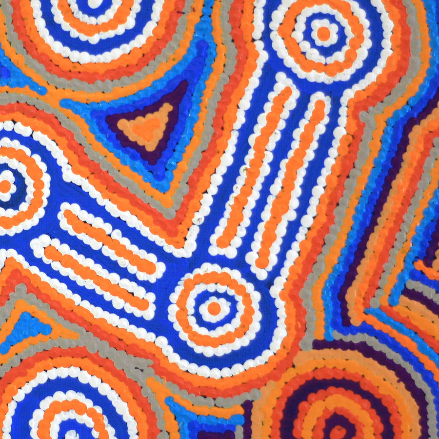 Aboriginal Artwork by Desphina Nampijinpa Brown, Mina Mina Dreaming - Ngalyipi, 30x30cm