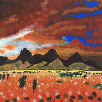 Aboriginal Artwork by Danny Japaljarri France, Nguru Yurntumu-wana (Country around Yuendumu), 30x30cm