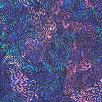 Aboriginal Artwork by Daphne Napurrula Marks, Yalka at Karrkurutinytja (Bush onion Dreaming at Lake Macdonald), 122x46cm