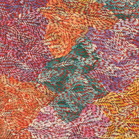 Aboriginal Artwork by Daphne Napurrula Marks, Yalka at Karrkurutinytja (Bush onion Dreaming at Lake Macdonald), 150x70cm