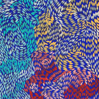Aboriginal Artwork by Daphne Napurrula Marks, Yalka Dreaming (bush onion), 165x45cm