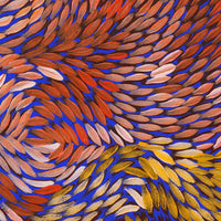 Aboriginal Artwork by Daphne Napurrula Marks, Yalka at Karrkurutinytja (Bush onion Dreaming at Lake Macdonald), 30x30cm