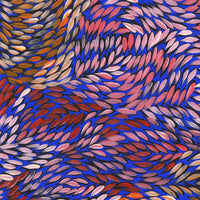 Aboriginal Artwork by Daphne Napurrula Marks, Yalka at Karrkurutinytja (Bush onion Dreaming at Lake Macdonald), 30x30cm