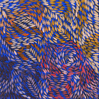 Aboriginal Artwork by Daphne Napurrula Marks, Yalka at Karrkurutinytja (Bush onion Dreaming at Lake Macdonald), 30x30cm