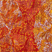 Aboriginal Artwork by Daphne Napurrula Marks, Yalka at Karrkurutinytja (Bush onion Dreaming at Lake Macdonald), 30x30cm