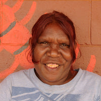 Aboriginal Artwork by Daphne Napurrula Marks, Yalka at Karrkurutinytja (Bush onion Dreaming at Lake Macdonald), 30x30cm